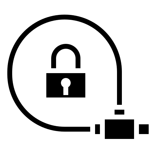 Lock secure exercise vehicle icon