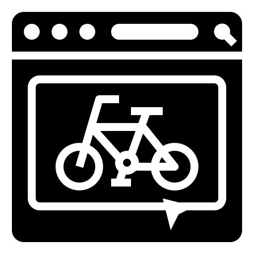 Website vehicle cycling sports icon