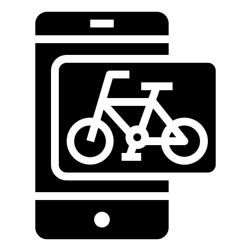Smartphone hobbies and free time cycling exercise icon Smartphone hobbies and free time cycling exercise icon