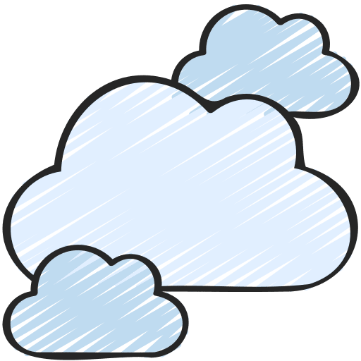 Clouds thunderstorm weather game icon