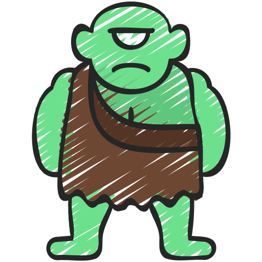 Ogre cultures costume people icon