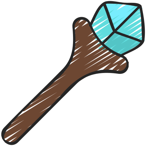 Sceptre crystal stick magic icon