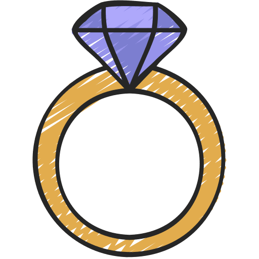 Wedding ring game marital status engagement ring icon