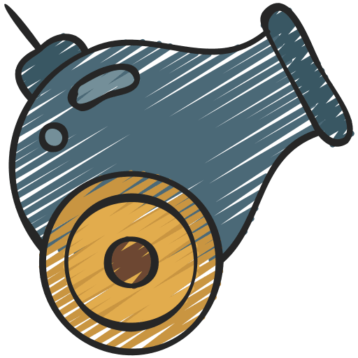 Cannon shoot war fire icon