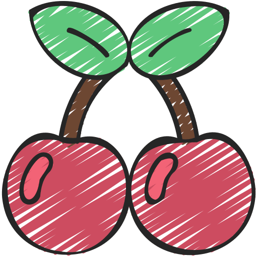 Cherries vegan organic food and restaurant icon
