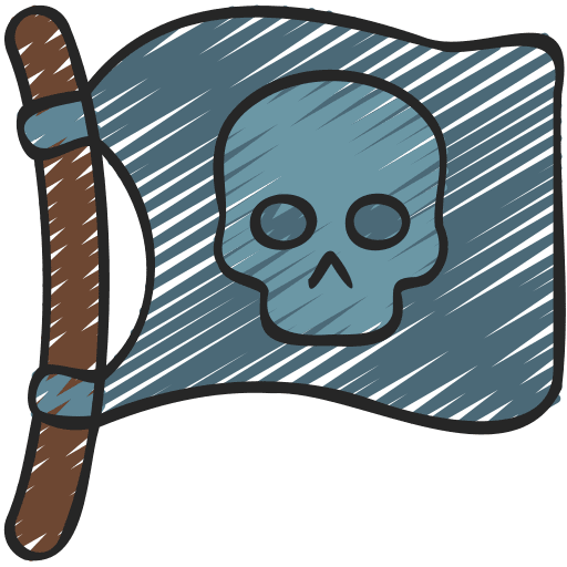 Pirate flag jolly roger bones sign icon
