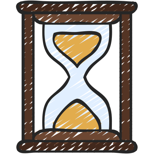 Hourglass time and date time wait icon