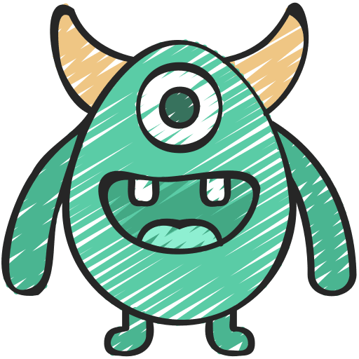Monster terror spooky horror icon