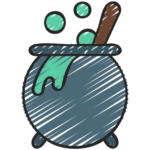 Cauldron furnace halloween spooky icon