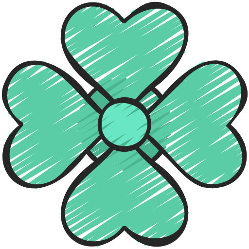 Clover leaf lucky leaves icon