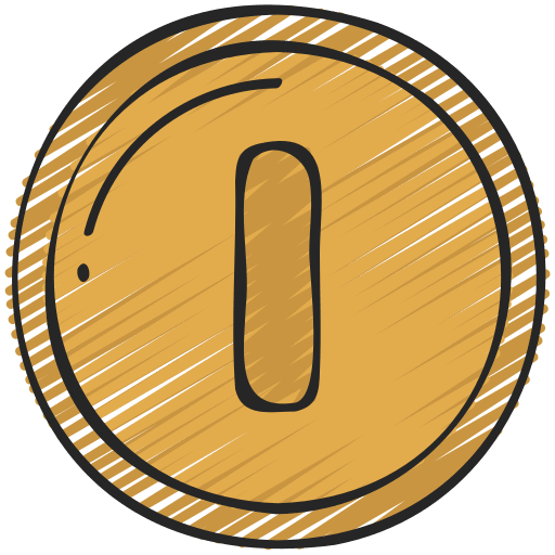 Coin play token coins icon