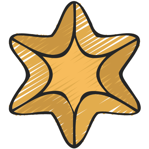 Star shapes favourite signs icon