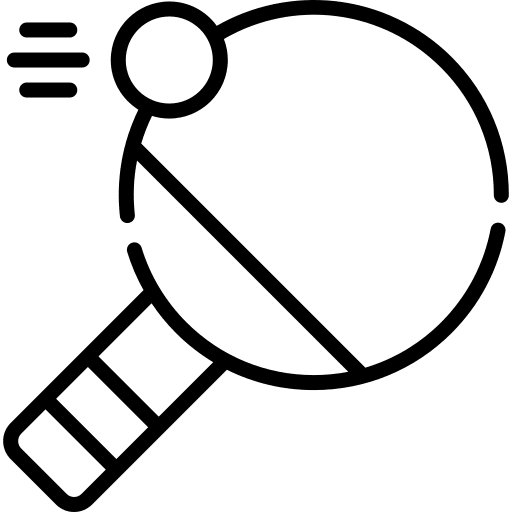 Ping pong table tennis ball equipment icon