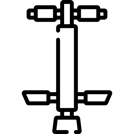 Pogo stick childhood sport game icon