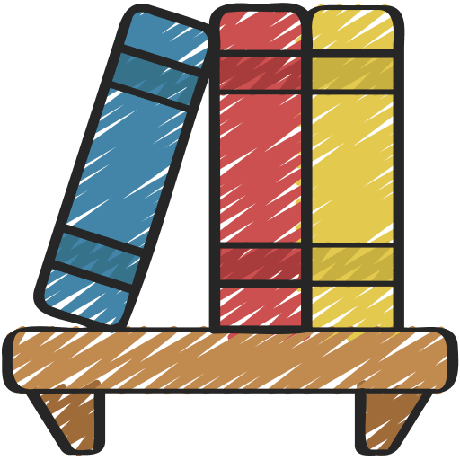 Bookshelf learn bookshelf education icon