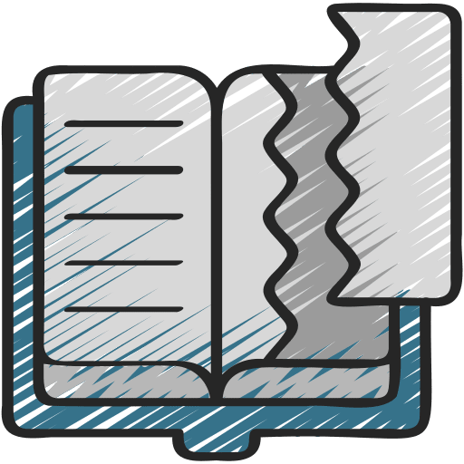 Torn page education torn page book icon