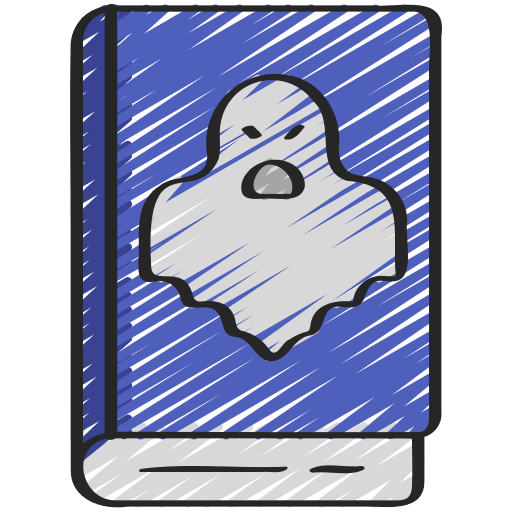 Horror fiction story ghost icon