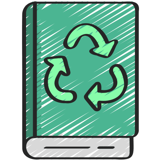 Book recycled recycling conservation sustainability icon