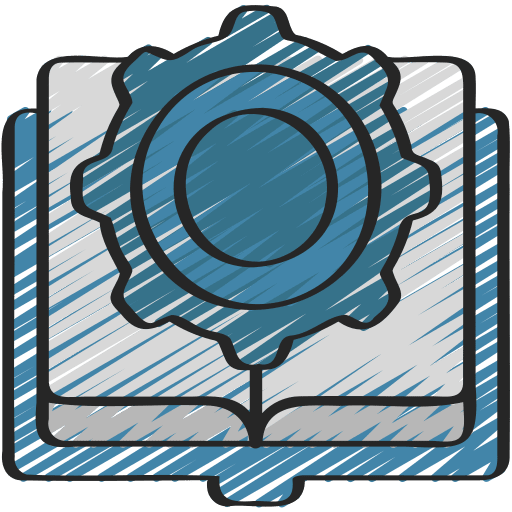 Engineering user manual book instruction icon