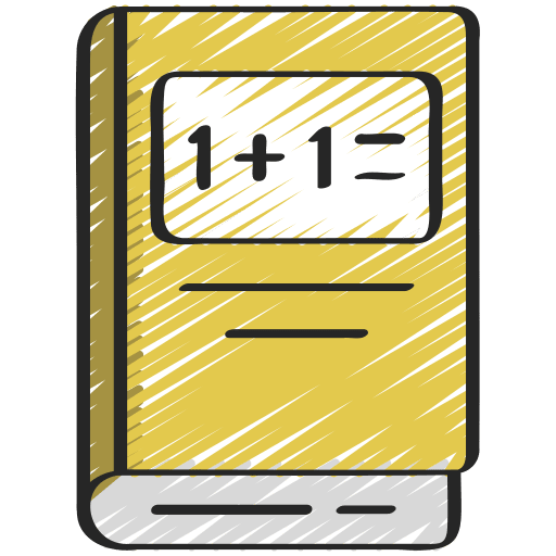 Math book education college knowledge icon