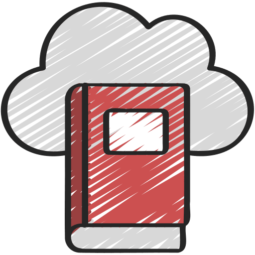 Cloud library online course cloud library online learning icon