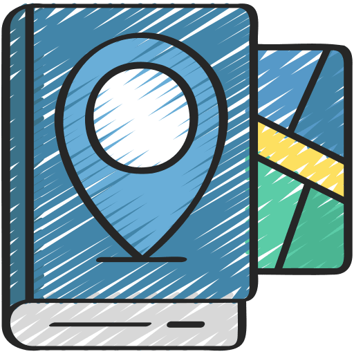 Map book education world map book icon