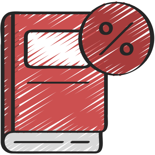Book literature book shop percentage icon