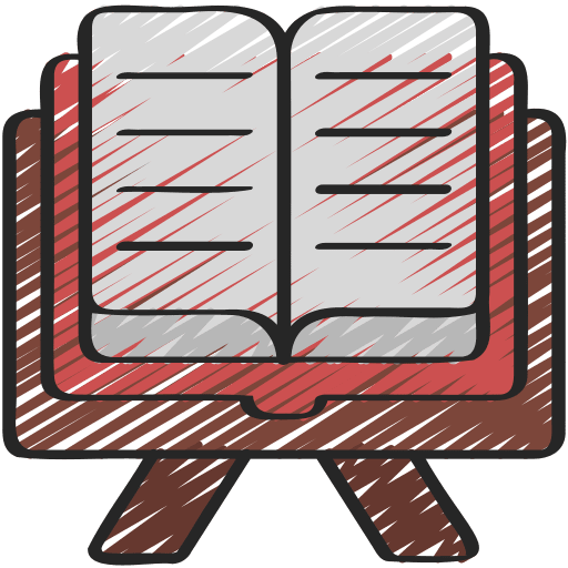 Book literature stand open book icon