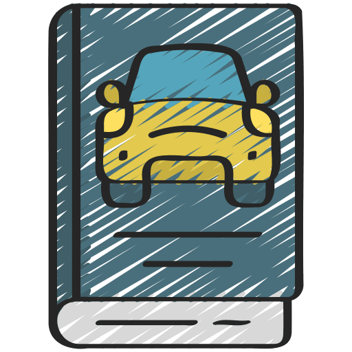Manual book school car manual book icon