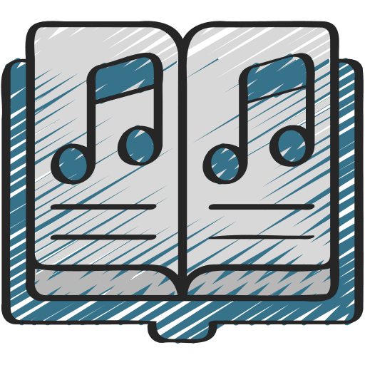 Music book quaver read musical note icon