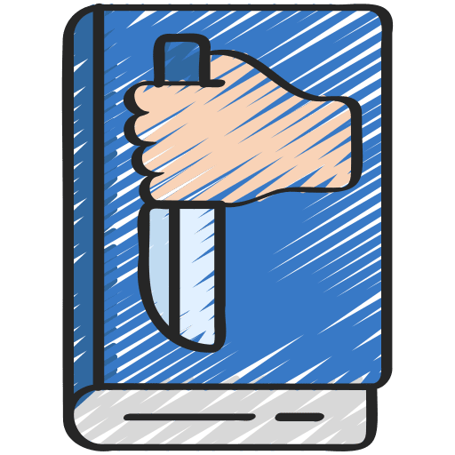 Thriller bookmark subject read icon