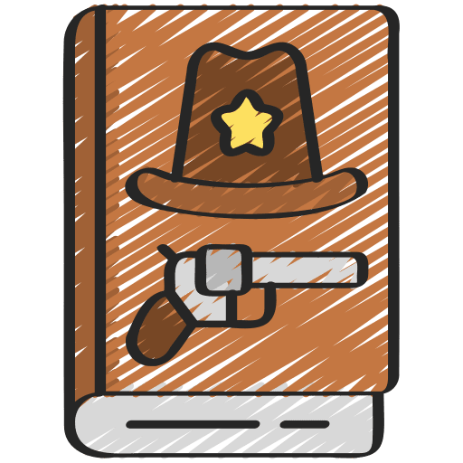 Western read entertainment book icon