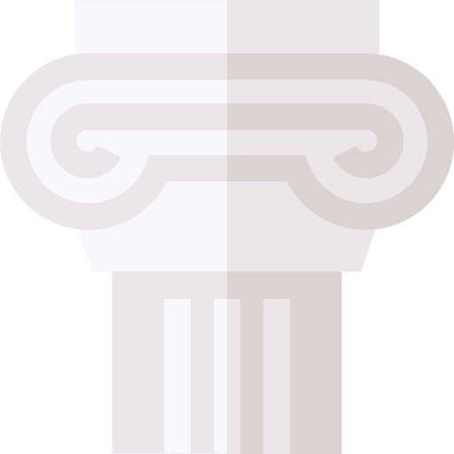 Column architecture and city roman column icon