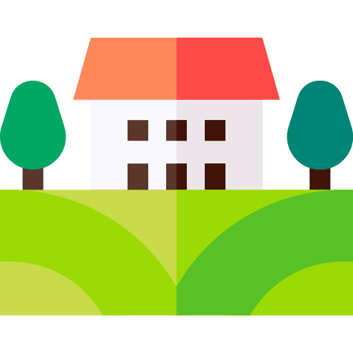 Tuscany architecture and city nature land icon