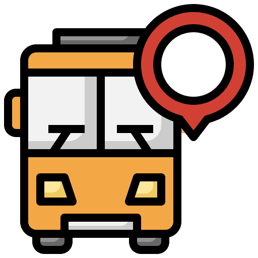 Bus bus gps transportation icon