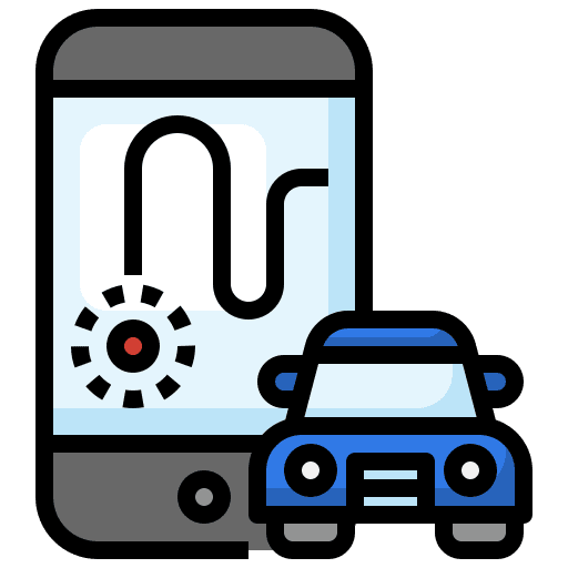 Tracking map smartphone tracking icon