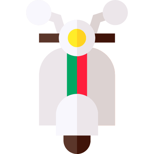 Vespa flag italy transport icon Vespa flag italy transport icon