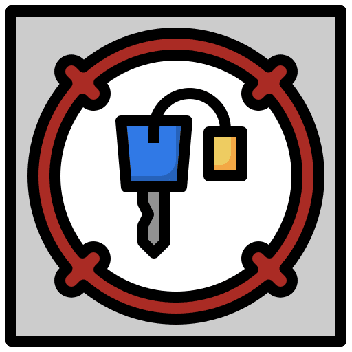 Key tracking maps and location position icon