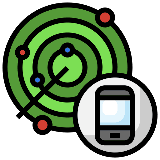 Radar position tracking electronics icon