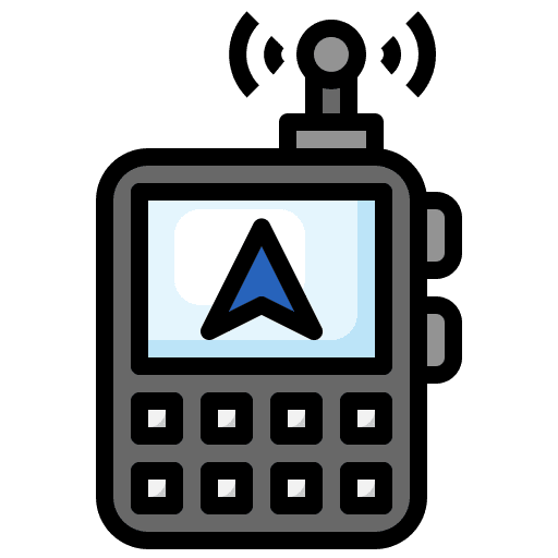 Satellite navigator maps and location electronics orientation icon
