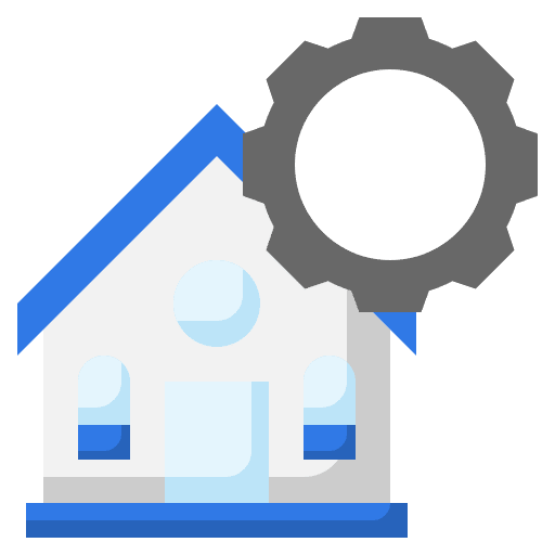 Home architecture and city ui electronics icon