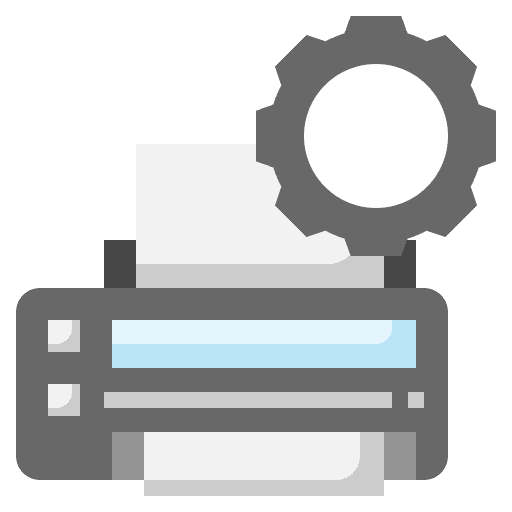 Printer setting settings electronics icon Printer setting settings electronics icon
