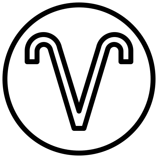 Aries shapes and symbols sign constellation icon