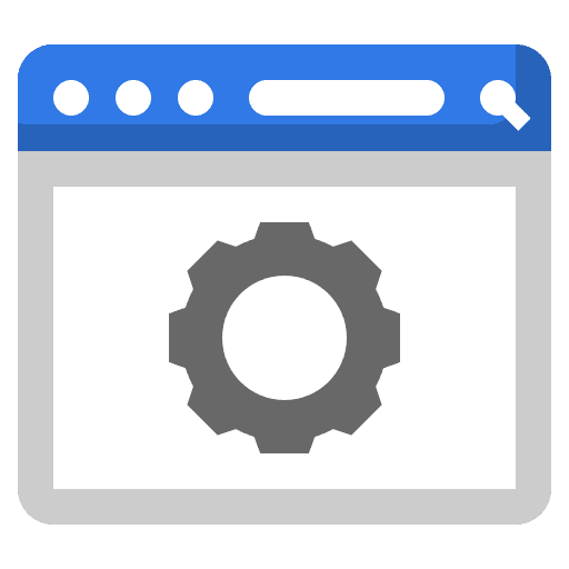Browser gear internet seo and web icon Browser gear internet seo and web icon