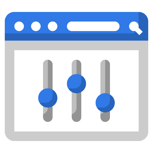 Browser slider sound mixer web browser icon Browser slider sound mixer web browser icon
