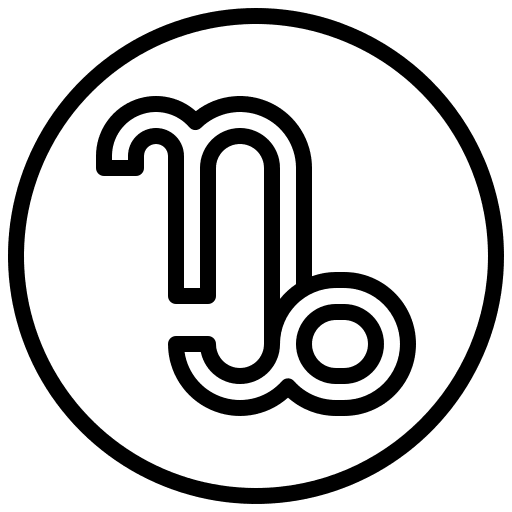 Capricorn sign constellation symbol icon