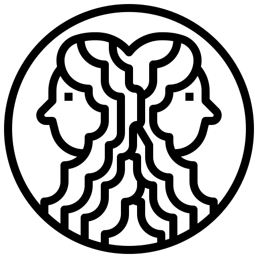 Gemini astrology shapes and symbols horoscope icon