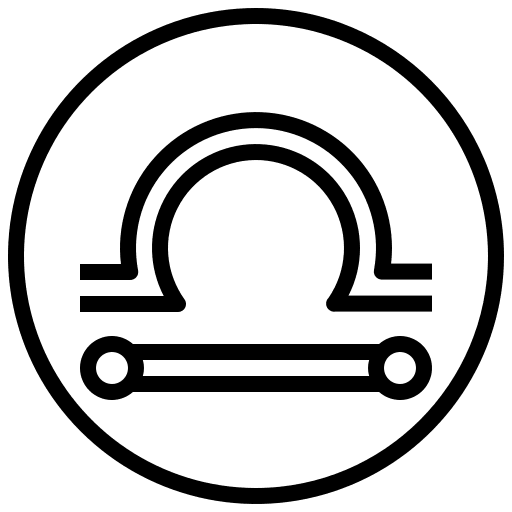 Libra zodiac shapes and symbols esoteric icon