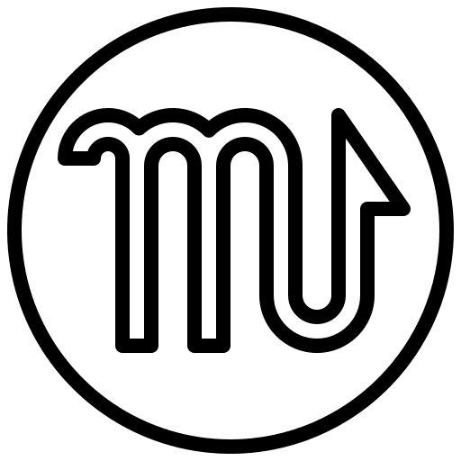 Scorpio shapes and symbols constellation zodiac icon