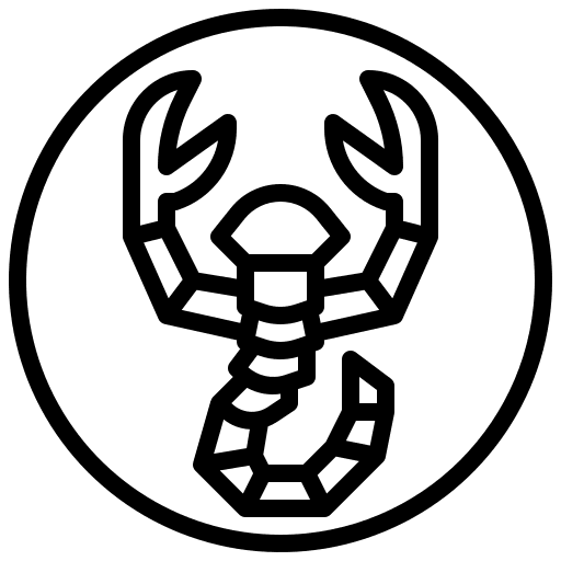 Scorpio sign esoteric animal icon